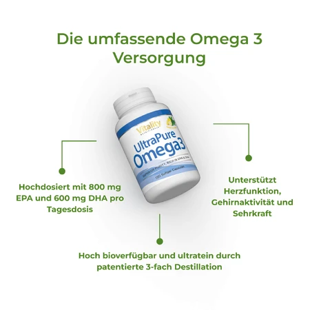ULTRAPURE Omega-3 1000 mg cu 400 mg EPA+300 mg DHA 120 buc.