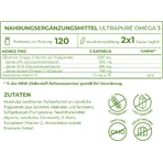 ULTRAPURE Omega-3 1000 mg cu 400 mg EPA+300 mg DHA 120 buc.