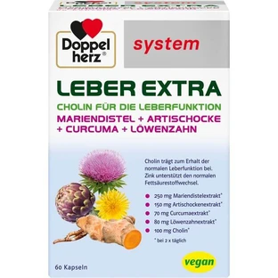 DOPPELHERZ Liver Extra system Capsules 60 Capsules