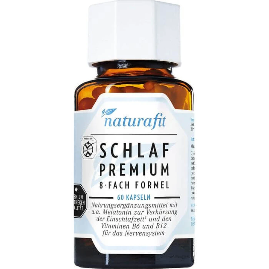 NATURAFIT Slaap Premium 8-voudige Formule Capsules 60 Capsules