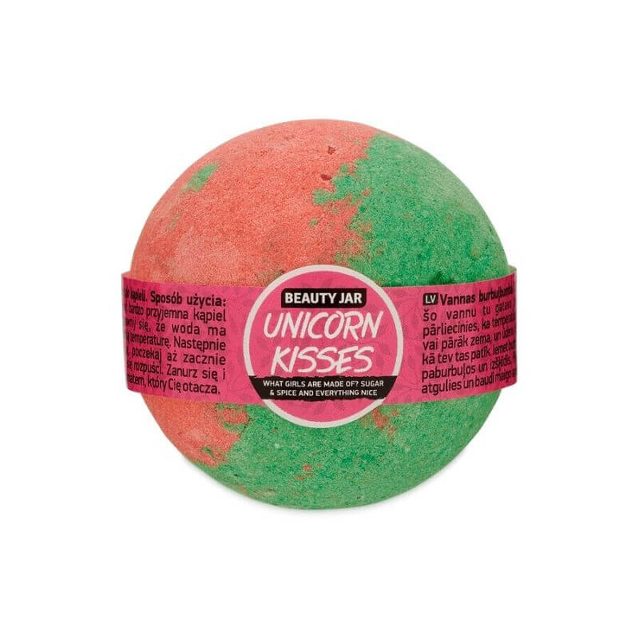 Palla da bagno con vit E e fragole, Unicorn Kisses x 150g, Beauty Jar