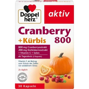 DOPPELHERZ Cranberry+Pompoen Capsules 30 Capsules