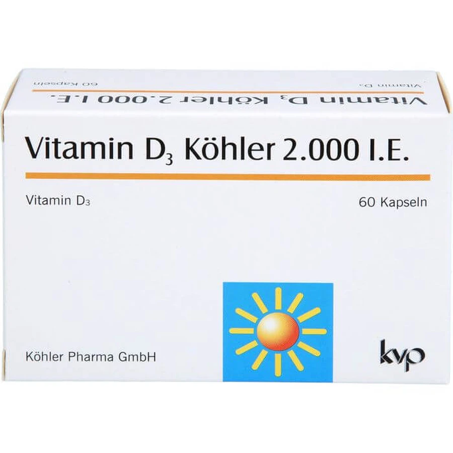 VITAMINE D3 KÖHLER 2.000 I.E. Capsules 60 Capsules