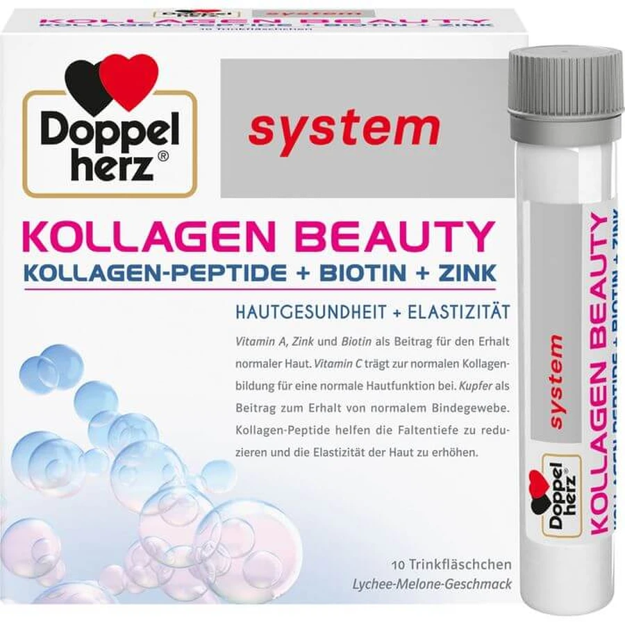 DOPPELHERZ Collagen Beauty system frascos para beber 10 uds.