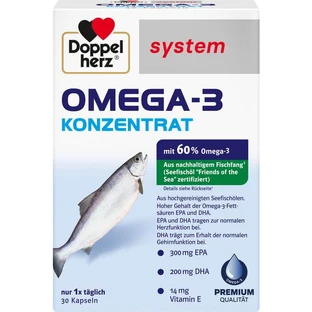 DOPPELHERZ Omega-3 Concentraat systeemcapsules 30 Capsules