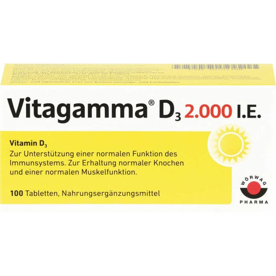 VITAGAMMA D3 2.000 U.I. Vitamine D3 NEM Comprimés 100 St.