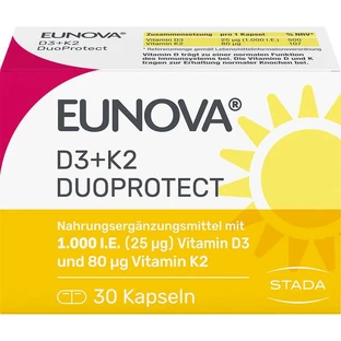 EUNOVA DuoProtect D3+K2 1000 I.E./80 µg Kapseln 30 St.