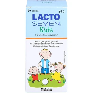 LACTO SEVEN Kids Sabor Fresa-Frambuesa Tabl. 50 St.