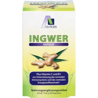 INGWER 500 mg capsules+vitamin B1+C 90 pcs.