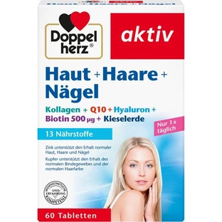 DOPPELHERZ Skin+Hair+Nails Comprimés 60 St.