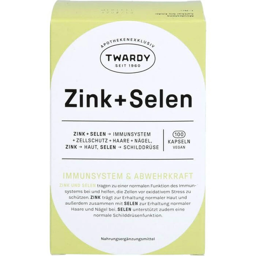 ZINC+SELEN capsules vegan 100 stuks.