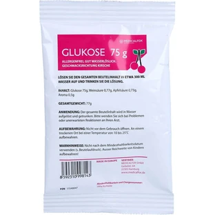 GLUKOSE 75 g Kers orale oplossing 75 g