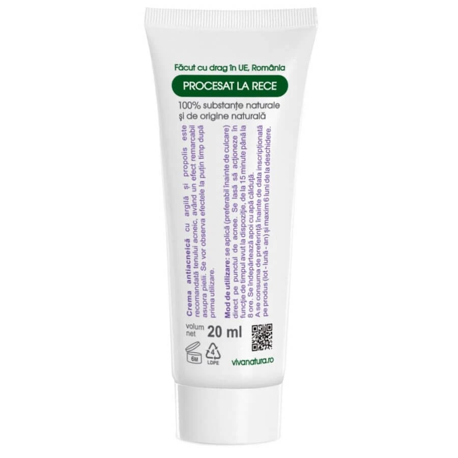 Crema antiacneica, 20 ml, VivaNatura