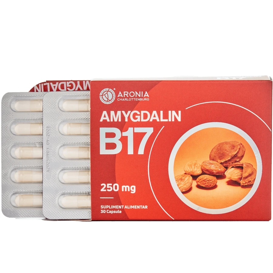 Amigdalina (B17) a 250 mg - 30 cápsulas para el equilibrio corporal, la inmunidad y la protección antioxidante