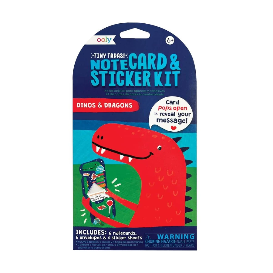 Jeu de cartes et d'autocollants - Dinosaures, petits Tadas !