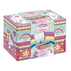 Set de bricolaje creativo Decora tu propio joyero con unicornios