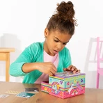 Set de bricolaje creativo Decora tu propio joyero con unicornios
