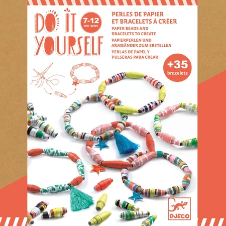Atelier de bricolage pour fabriquer des bracelets avec des perles en papier, Pop colors