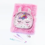 Girabrilla - Unicorn Magic reuzenagenda met pluizige omslag en afneembaar etui