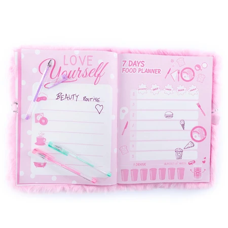 Girabrilla - Unicorn Magic reuzenagenda met pluizige omslag en afneembaar etui