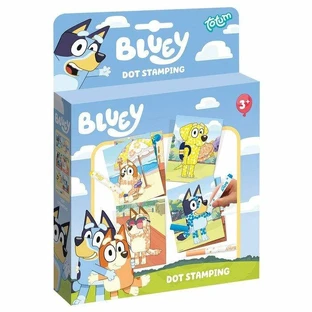 Creatieve set met ronde en platte markers, Bluey, Totum