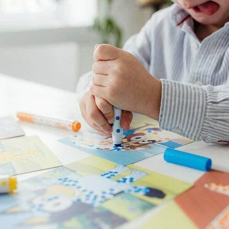 Creatieve set met ronde en platte markers, Bluey, Totum