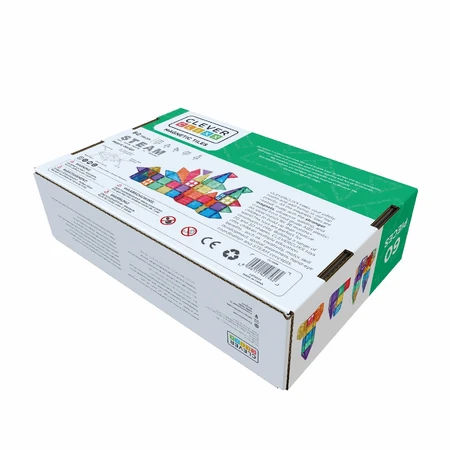 Set magnetic de construit Inventiv 60 piese, Cleverclixx