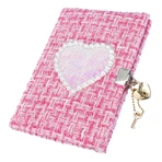 Tweed Glamour Girabrilla Tweed Journal - dagboek met tweed kaft, pailletten en hangslot, inclusief pen