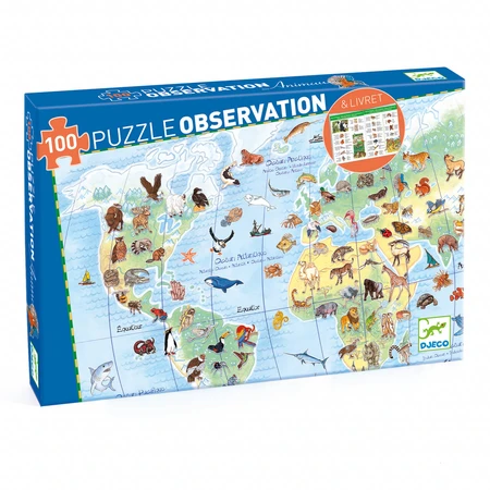 Djeco Animales del mundo puzzle de observación