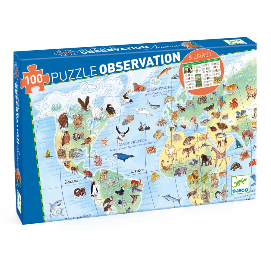Djeco Animales del mundo puzzle de observación