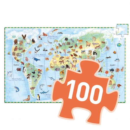 Djeco Animales del mundo puzzle de observación
