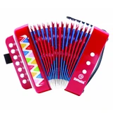 Red accordion musical instrument, Svoora