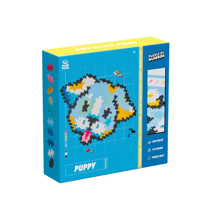 Plus-Plus Zahlenpuzzle, 500 Teile, Welpe