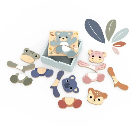 Puzzle de madera Mix & Match, Speedy Monkey