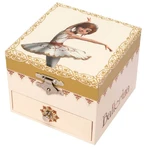 "Ballerina" kubusmuziekdoos met lade