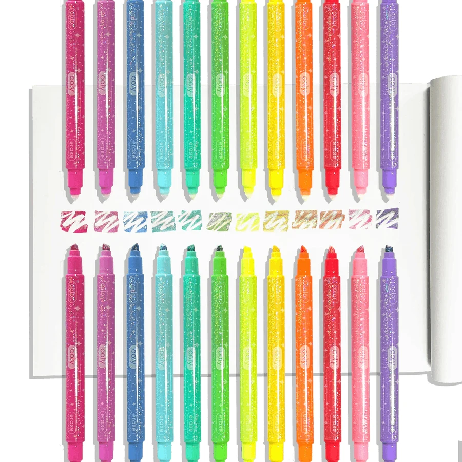 Crayones de limpieza brillantes - ¡No se equivoque! - Juego de 12