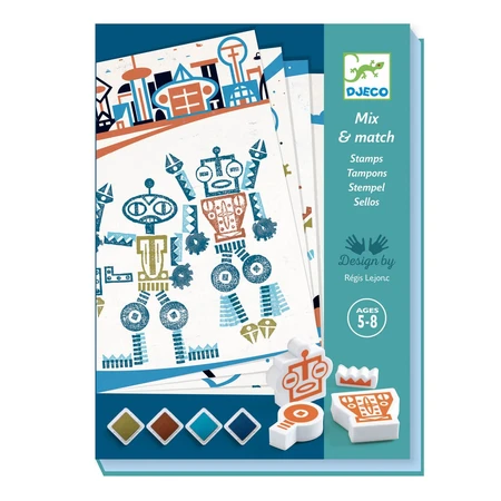 Creatief stempelspel spel Alien robots, Djeco