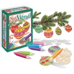 Gebrandschilderde glazen kerstbollen