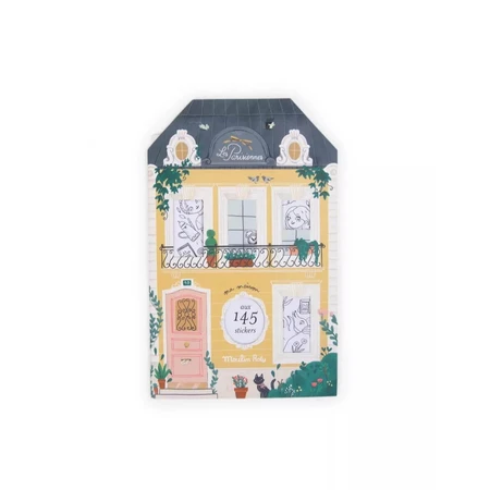 Libro para colorear con pegatinas Les Parisiennes, Moulin Roty