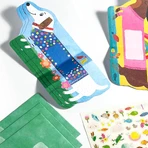 Set de tarjetas de notas y pegatinas - ¡Cachorros, Tadas diminutas!