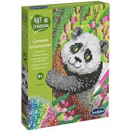 Creatief pakket diamanten/strass steentjes - Canvas Panda - Sentosfeer
