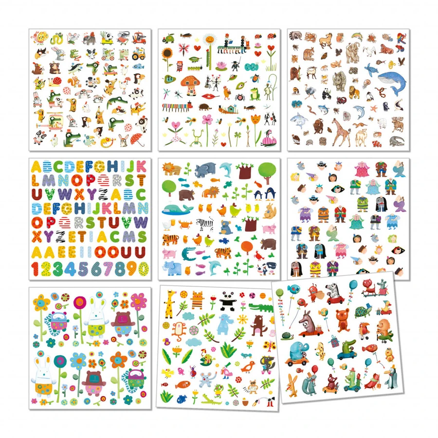 1000 pegatinas para niños - Djeco