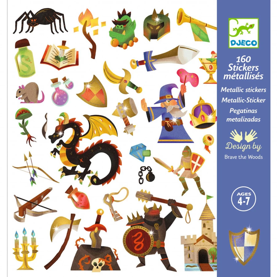 Djeco Pegatinas Fantasía medieval