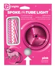 SpinBrightz luces LED tubulares para ruedas de bicicleta, rosa