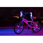 Lumières LED tubulaires SpinBrightz pour roues de vélo, rose