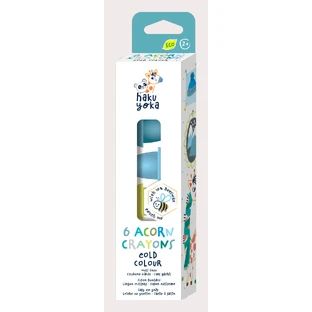 Set de 6 lápices de cera con forma de bellota, Haku Yoka - colores chulos