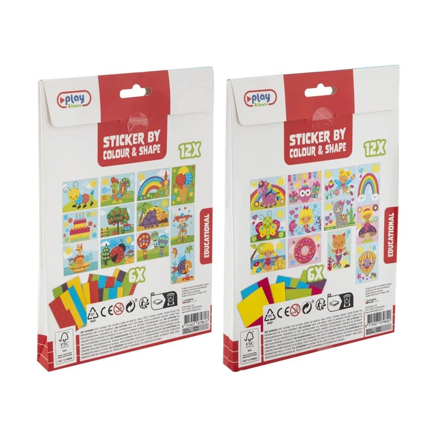 Color and shape stickers set, Grafix