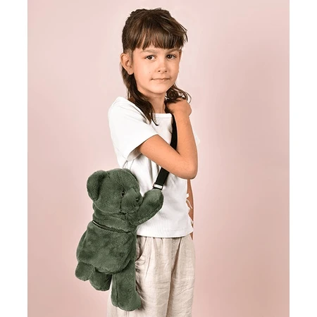Teddy Bear - adorable crossbody bag, 30 cm, Kaki