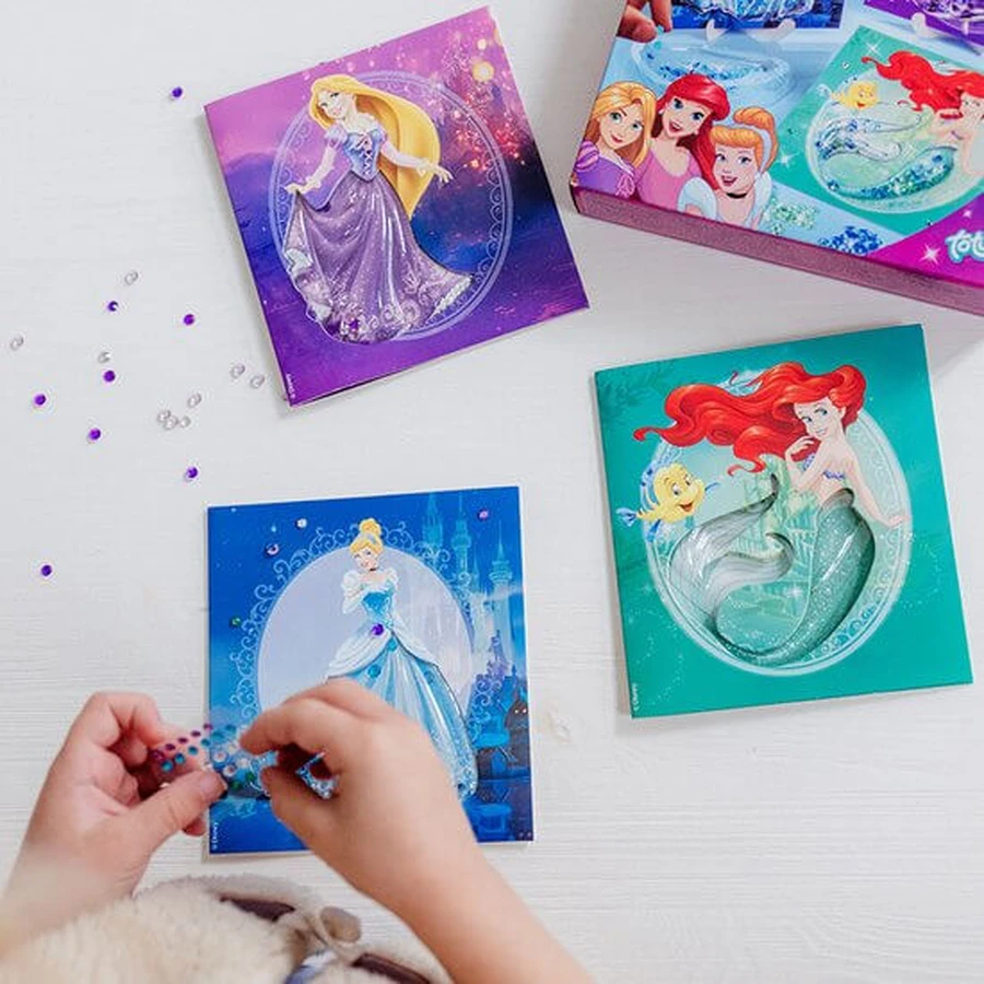 Creatieve DIY-set, wenskaarten met Disney Princess-slips