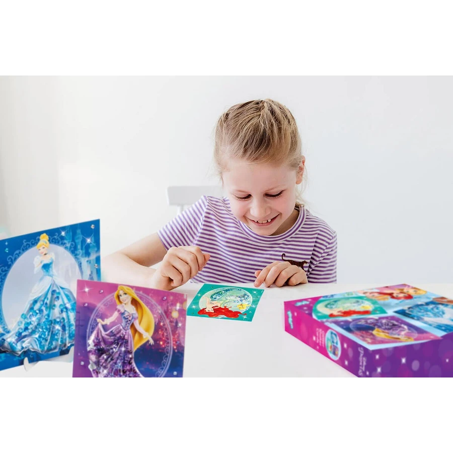 Creatieve DIY-set, wenskaarten met Disney Princess-slips